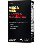 Mega Men Energy Metabolism 90 Caps Gnc  Multivitamínico Eua
