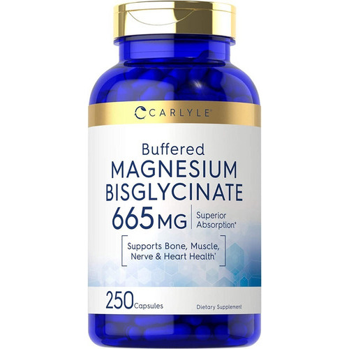 Bisglicinato De Magnesio 665 Mg Carlyle 250 Capsulas Sabor Neutro