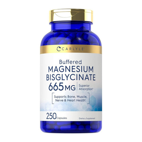 Bisglicinato De Magnesio 665 Mg Carlyle 250 Capsulas Sabor Neutro