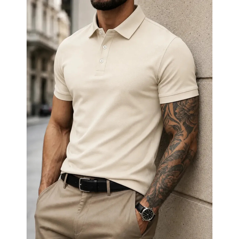 Camisa Polo Masculina Piquet Slim Manga Curta Camisa Polo Masculina Piquet Slim Manga Curta