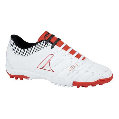 Tenis Futbol Soccer Turf Prokennex Blanco Con Naranja Hombre