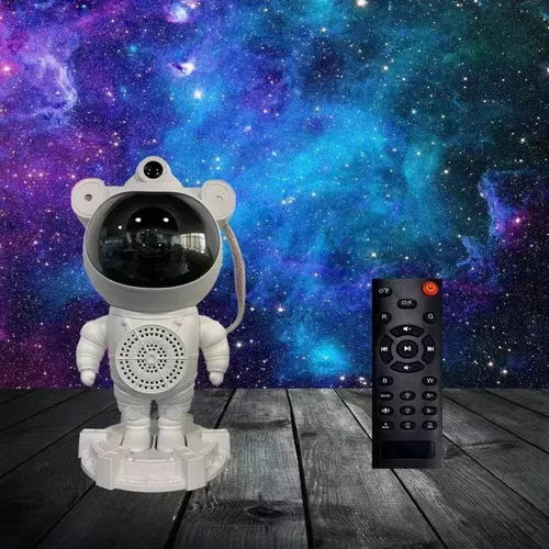 Lámpara Proyector Astronauta Luces Galaxia Cosmos Color De La Estructura  Blanco Color De La Pantalla Negro