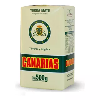 Erva Mate Canarias Uruguaia Composta Chá Verde Gengibre 500g