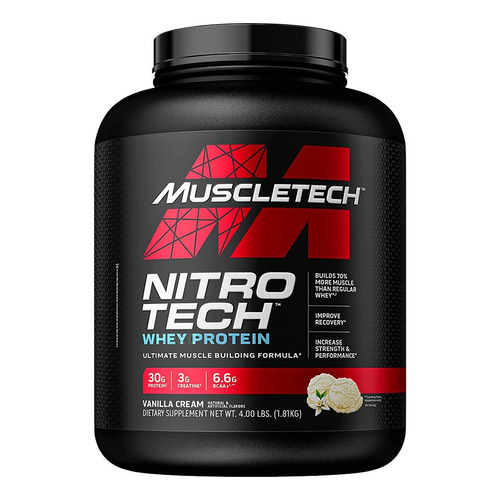 Muscletech Nitro Tech Whey Protein Proteina 4 Lb Vainilla Cream