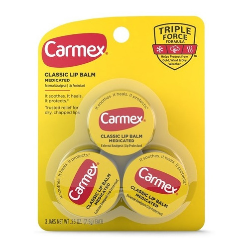 Carmex - Set X 3 - Bálsamo Labial En Lata - 15 Spf