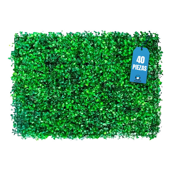 Muro Verde Follaje Artificial Sintético 40 Pzs