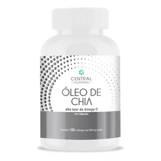 Óleo De Chia 120caps De 500mg - Central Nutrition Sabor Natural