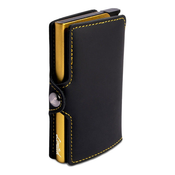 Billetera Hombre Cuero Limited Wallet- Tarjetero Rfid Black