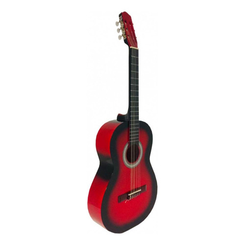 Guitarra clásica Guitarras Valdez 1A para diestros roja y negra