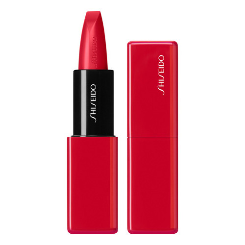 Labial En Barra Shiseido Technosatin Gel Lipstick Color 416 RED SHIFT - CHEERY RED