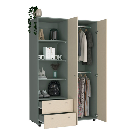 Closet Home, Agave Y Toquilla, Con Dos Puertas Abatibles