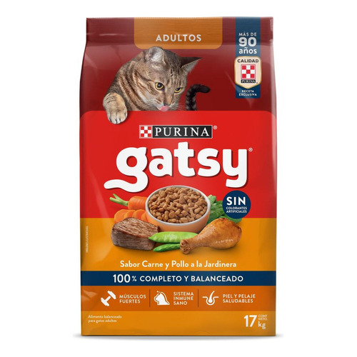 Alimento Para Gato Gatsy® Pollo Y Carne 17kg