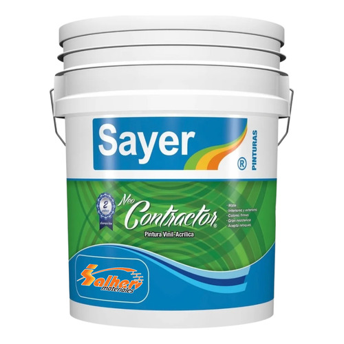 Pintura Vinilica Acrilica Sayer Contractor Mate 19 L Verde Alpino