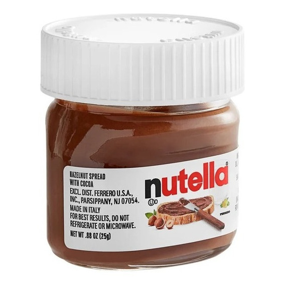 16-pack Nutella Mini Frasco Personal Lunch Vidrio 25g