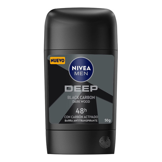Desodorante Nivea Men Deep Black Carbón Barra X 50ml