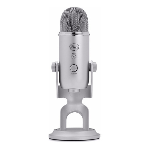 Micrófono Blue Yeti Condensador Omnidireccional color silver