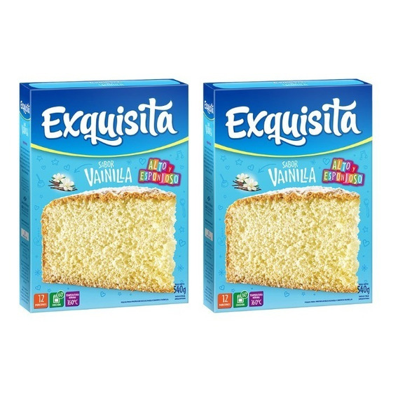 Bizcochuelo De Vainilla Exquisita X 540g X 2 Unidades