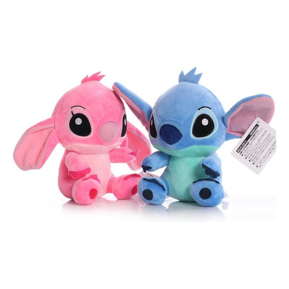 Pack 2 Peluches Stitch Y Angel - Pareja Lilo Y Stitch 20 Cm