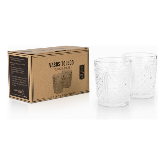 Set X 2 Vaso Toledo Ambiente Gourmet