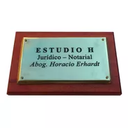 Placa Bronce Estudio Juridico, Contable, Profesionales 20x10