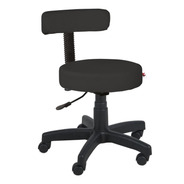 Cadeira De Escritório Shop Cadeiras Po401l  Preta Com Estofado De Couro