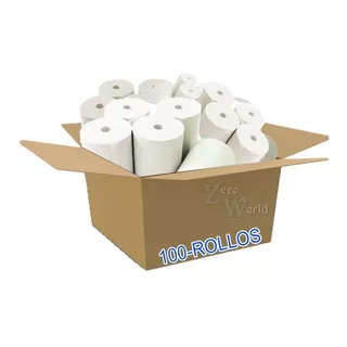 Caja 100 Rollos Termico Para Miniprinter Portatil  57x40mm 