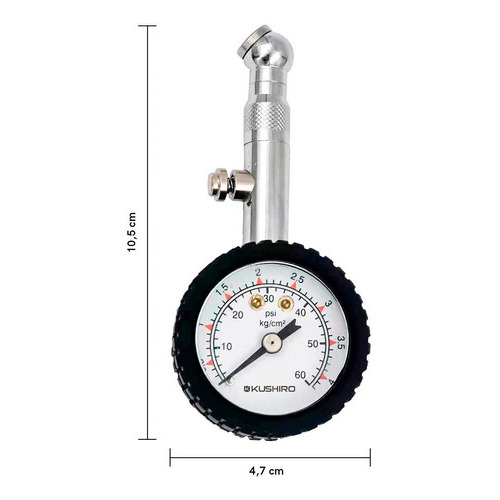 Manómetro Medidor De Presión Kushiro Para Neumáticos