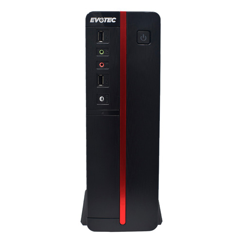 Evotec Gabinete Gamer EV-1011 RGB Tarjeta Madre M-ATX, Fuente de Poder MATX de 600W incluida Lector de CD, USB 2.0, SSD, Color rojo