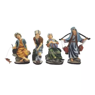 Juego De Aldeanos 11cm 4 Piezas 531-43831 Religiozzi