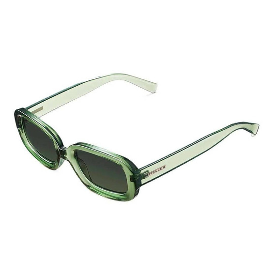 Anteojos de sol polarizados Meller Dashi con marco de bio based color verde, lente verde de triacetato de celulosa, varilla verde de bio based