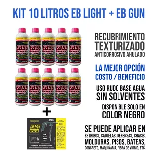 Kit 10 Lt Recubrimiento Easy Body Light + Pistola Eb Gun