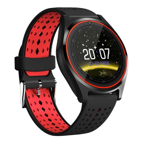 Reloj Smartwatch Touch Wireless Bt Rojo Dblue Color de la caja Blanco