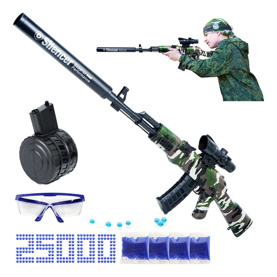 Pistola Gel Electrica Hidrogel Lanzador Jugete Y 25000 Balas
