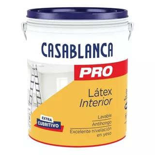 Casablanca Pro Interior Pintura Latex X 10l Acabado Mate Color Blanco