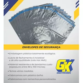 Pack 100 Saco Plastico De Roupa Correio Grosso 60x80