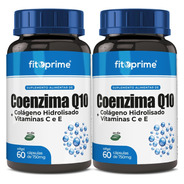 Kit 2 Coenzima Q10 Colágeno Hidrolisado Vitaminas C E 60cps
