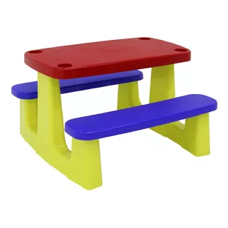 Mesa Infantil De Atividades Tramontina Playground Pic-nic Cor Colorido