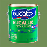 Tinta Eucalux Esmalte Seca Rápido Brilhante Branco 3,6lt Cor Verde-musgo