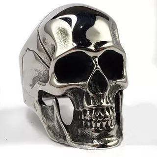 Anillo Calavera Cráneo Clásico Acero Inoxidable Hombre 