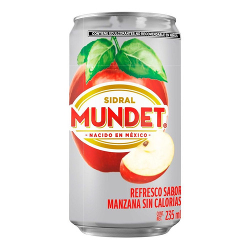 Refresco Sidral Mundet Sabor Manzana Light 8 Pack 235ml