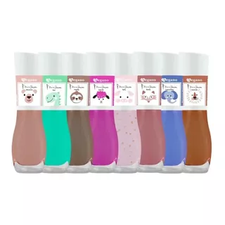 Esmalte Maria Pomposa Kit C/8 Coleção Zoo Vegano 15free