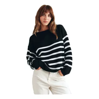 Sweater De Lana Rayado De Mujer | Tendencia | Abrigos