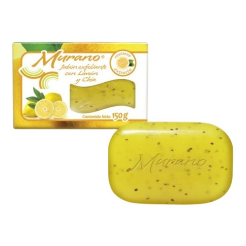 Jabón Barra Murano Natural Limon Y Chía Caja 40 Pz 150g