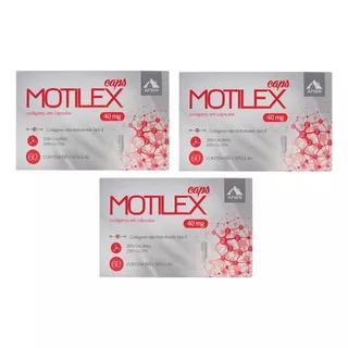 Motilex Colágeno Tipo 2 Kit C/03 Cx C/60 Caps Cada