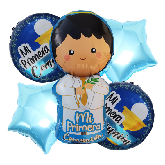 Kit De 5 Globos Primera Comunión Niño Niña