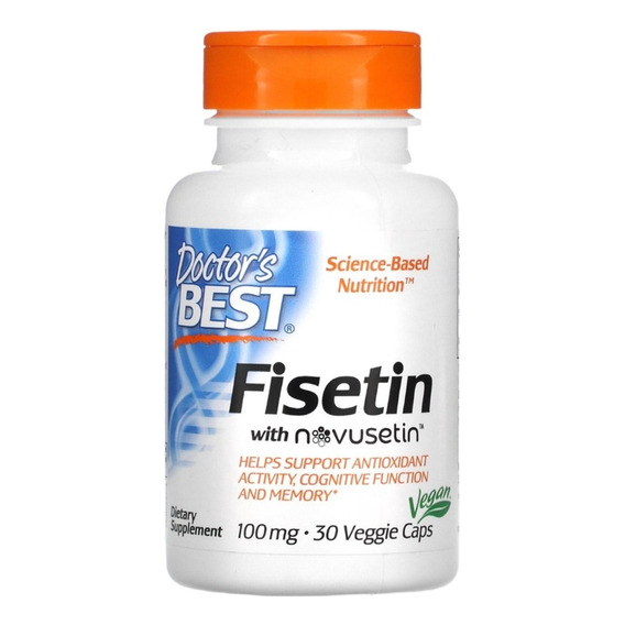 Fisetin (100 mg) 30 cápsulas Veggie Auxilia Doctor's Best Memory Aid