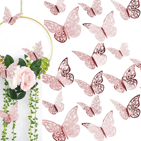 144 Pcs Mariposas Para Decoracion De Pared Artificiales 3d