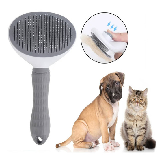 Cepillo Peine Para Perros Gatos Con Expulsor Pelos Limpieza