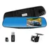 Thinksogood 4,3 Pulgadas Hd Mirror Dash Cam, Grabadora De Co