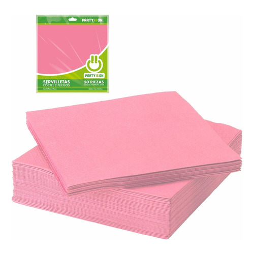 100 Servilletas De Papel Party Is On Color Rosa